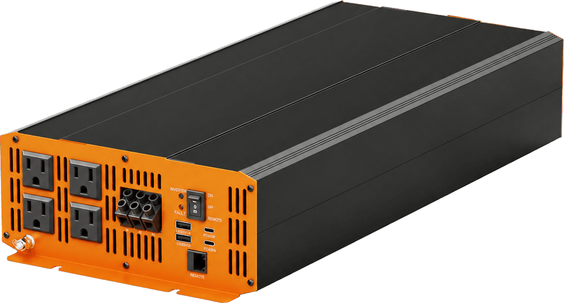 HOULI orange and black pure sine wave inverter